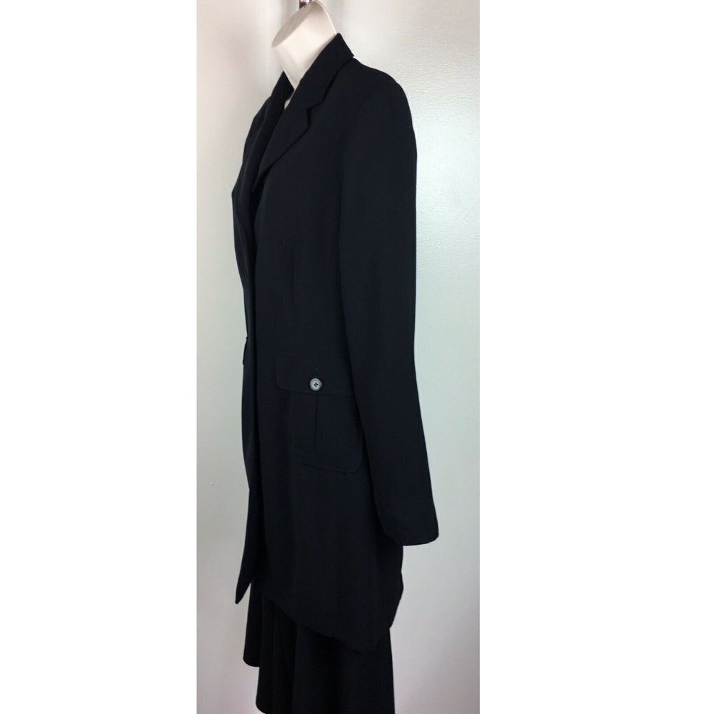 New York & Co Black Button Down Coat Size 8 Two Pockets Contemporary - Picture 3 of 8